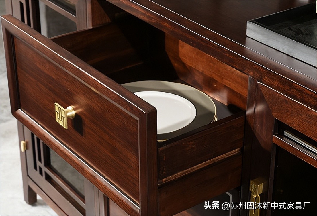 原木家具新中式空间,小户型全套原木家具风格