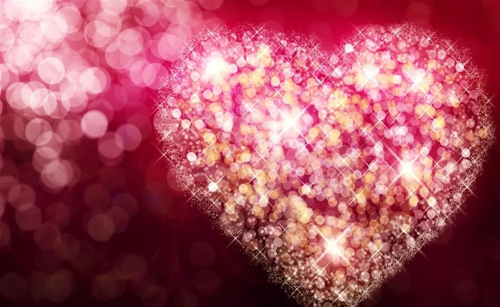 立体爱心壁纸背景图,心形壁纸背景闪图