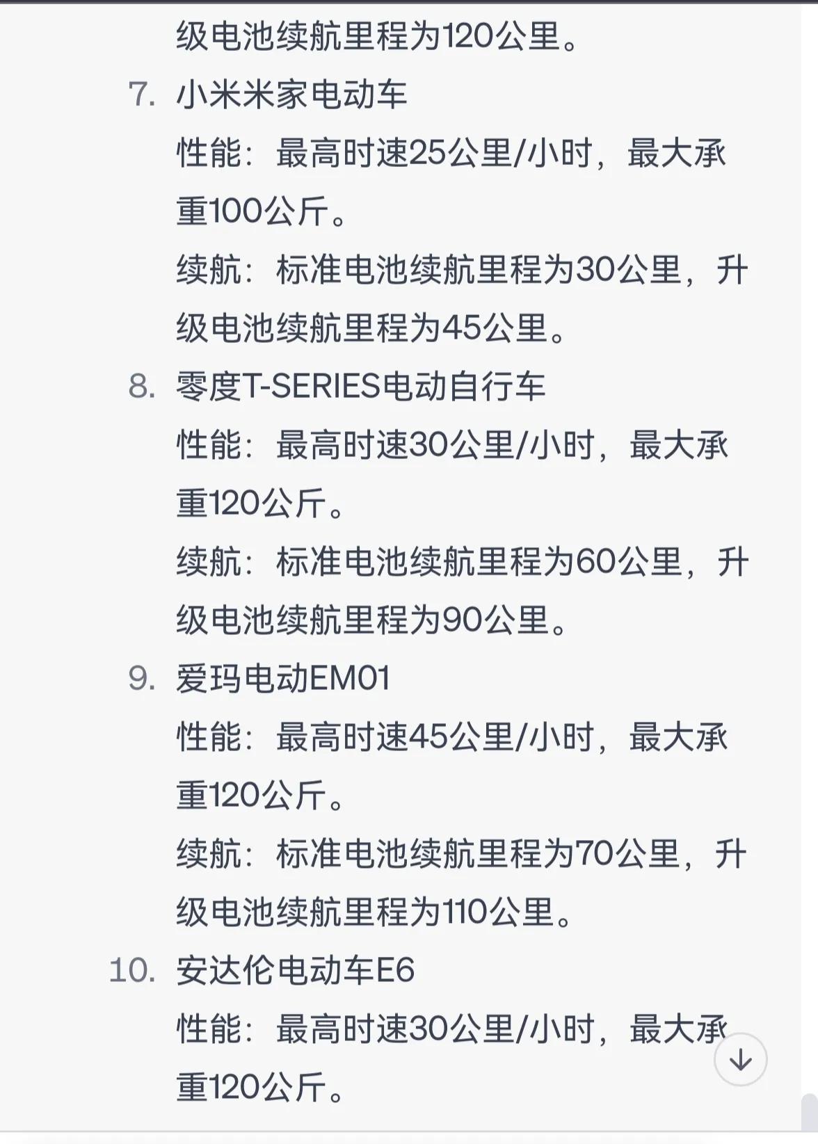 续航最牛的代步电动车,操控性最好的电动车排名