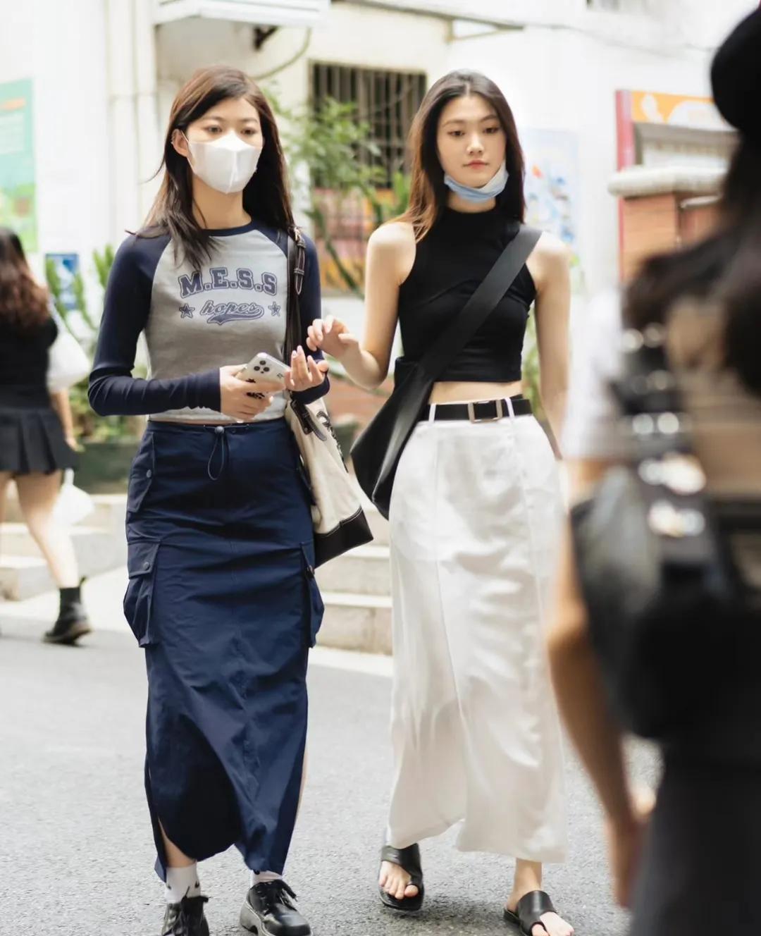 深圳市时尚街拍,穿衣风格干净有气质街拍