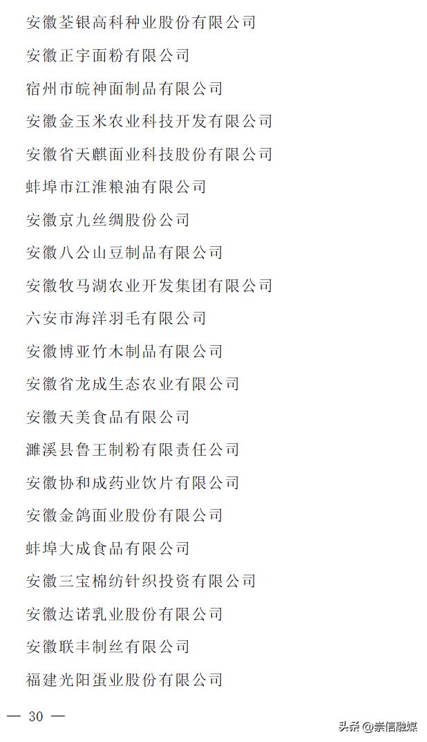 2023年农业产业化龙头企业名单,农业产业化国家重点龙头企业