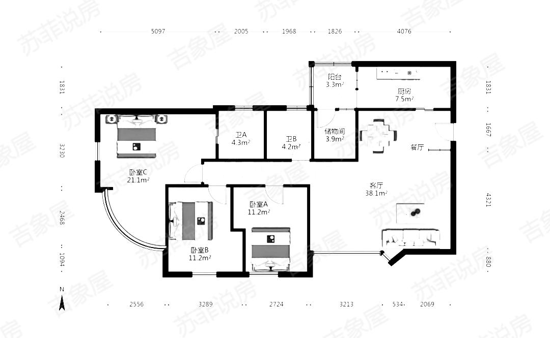 广州天河北东方之珠二手房,恒信东方之珠户型
