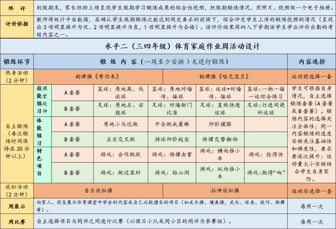体育课也有作业,体育课也要有作业