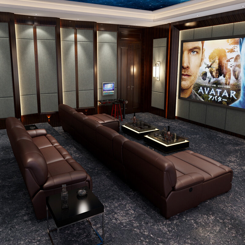 私人别墅电影院,别墅家庭影院娱乐室装修效果图