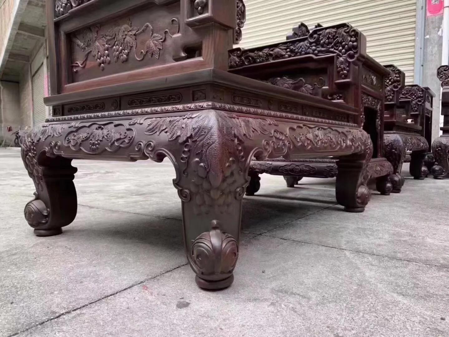 老挝大红酸枝交趾黄檀沙发价格,大红酸枝沙发最好的款式