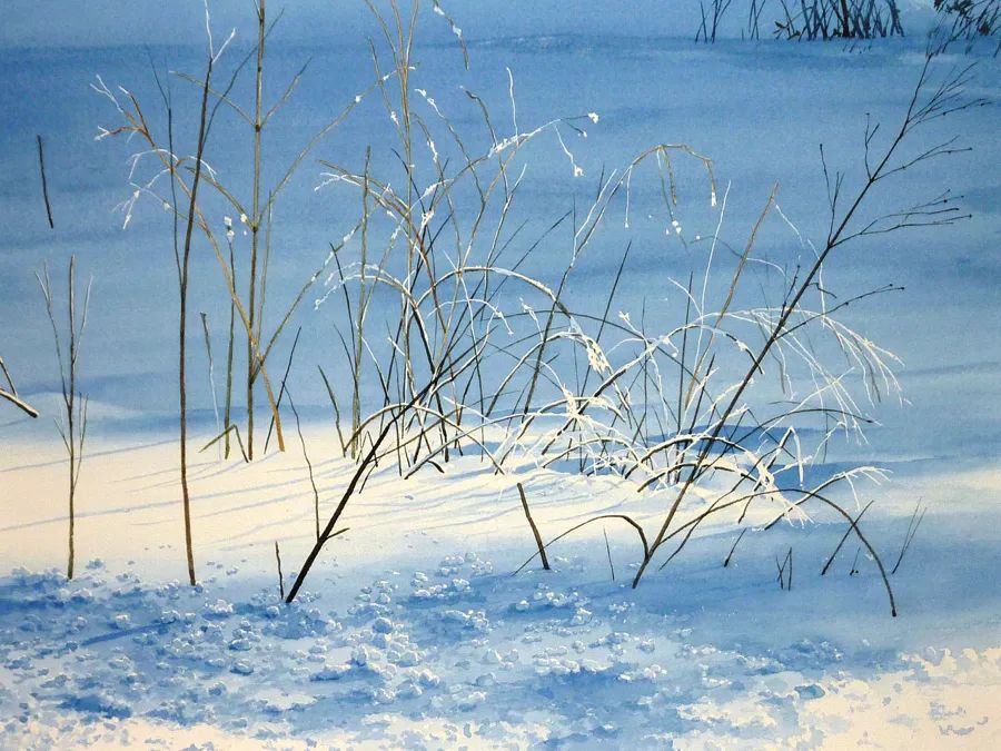 这组水彩风景清新而明亮,充满仙气的水彩世界