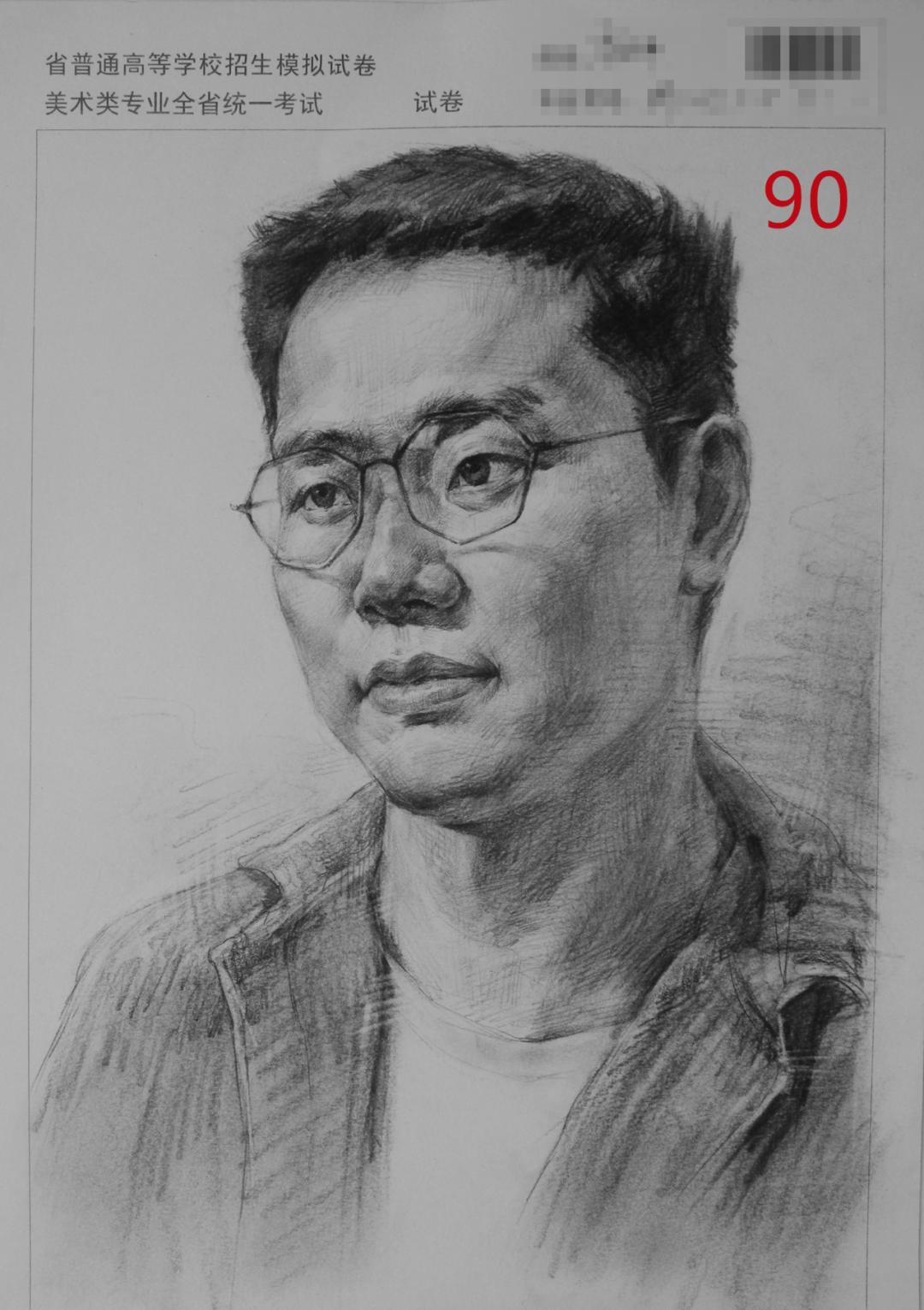 万人联考一模2024素描高分,一模静物素描高分卷