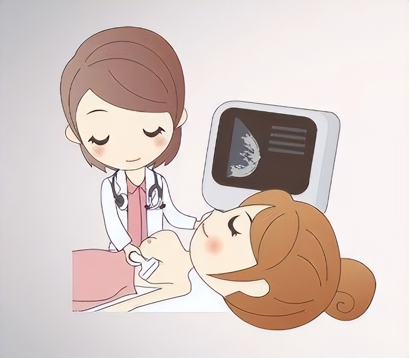 乳腺结节2级伴腋下淋巴结肿大,腋下淋巴结肿大内见少量血流信号