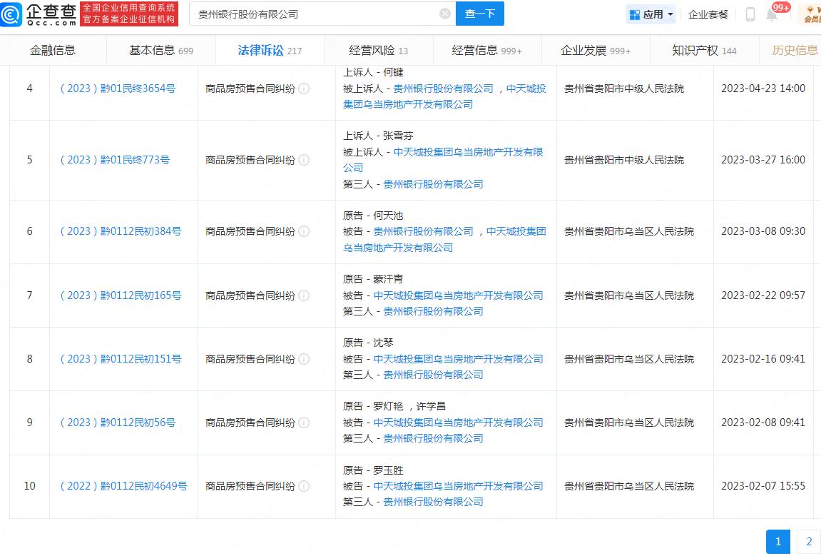 贵阳银行16亿房产贷款调查,贵州银行列入被执行人