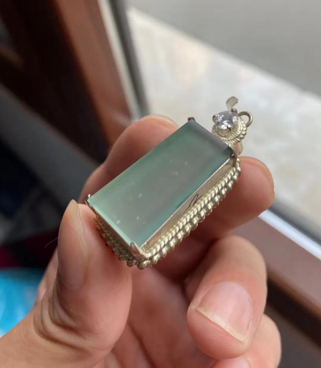 翡翠雪花棉无事牌视频,翡翠蓝水雪花棉无事牌价格