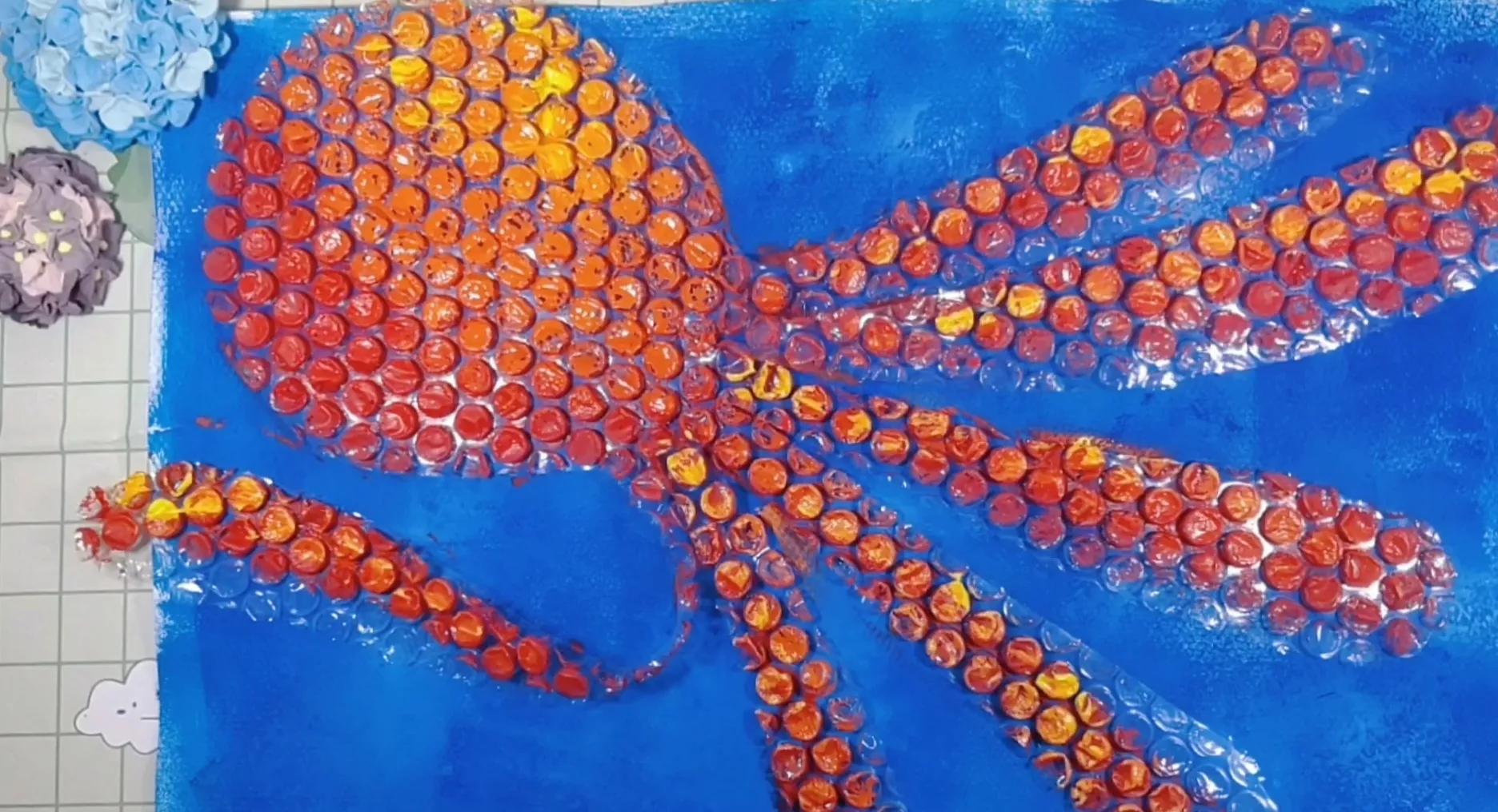 儿童画教程：柔软的章鱼