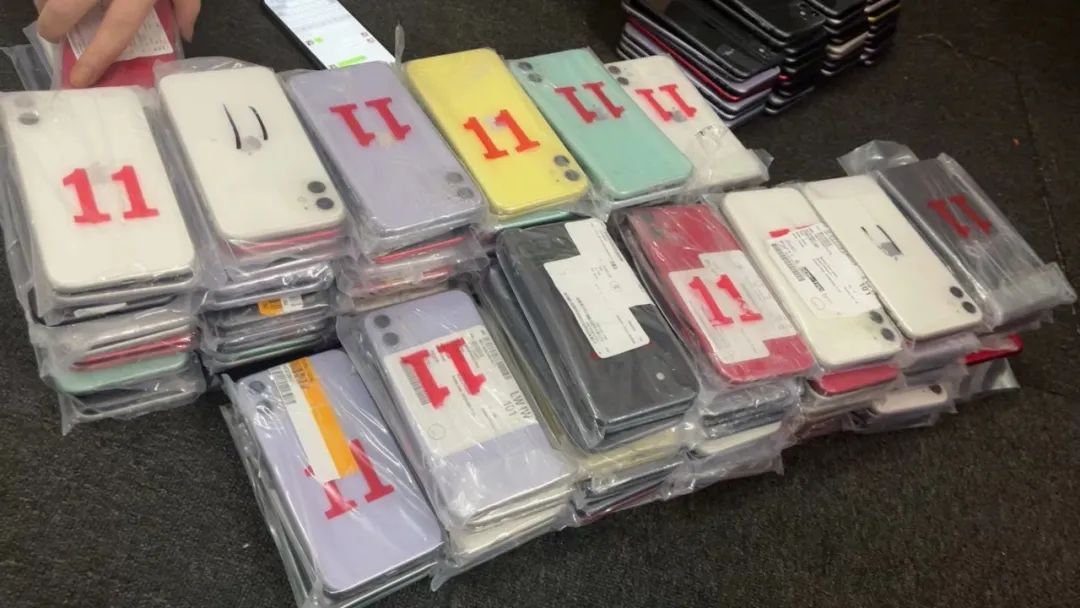 华强北海量二手手机,华强北一堆堆的手机