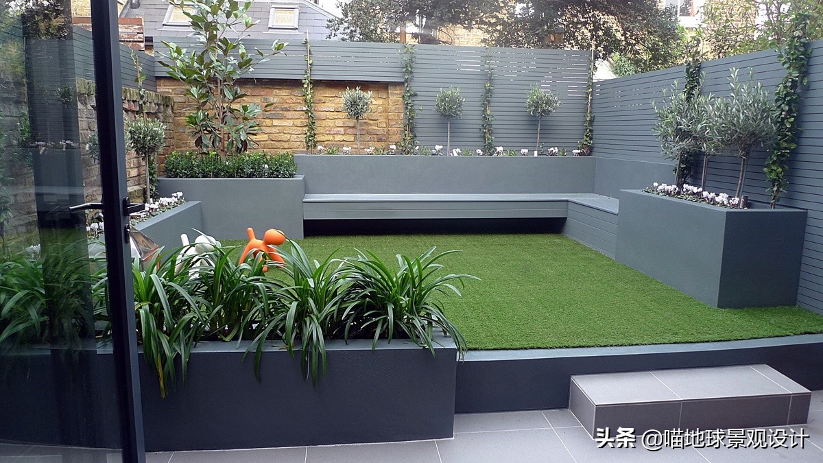 简洁清爽的现代景观别墅庭院赏析,现代简约别墅园林设计效果图