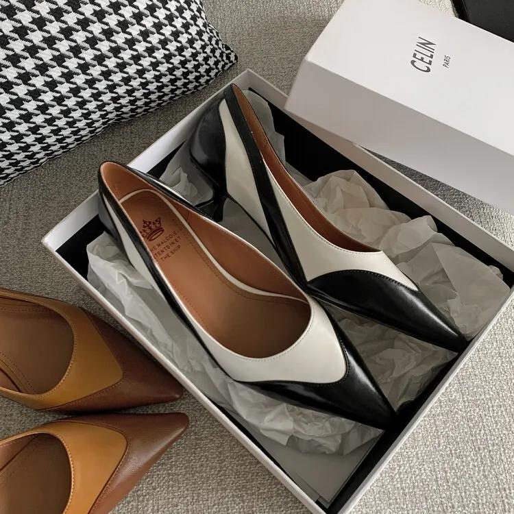 法式设计感复古小众方头单鞋,法式尖头单鞋设计师