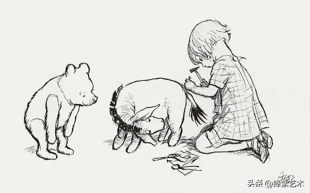 “爷青回”系列,一组罕见的小熊维尼原画,引起无数人共鸣