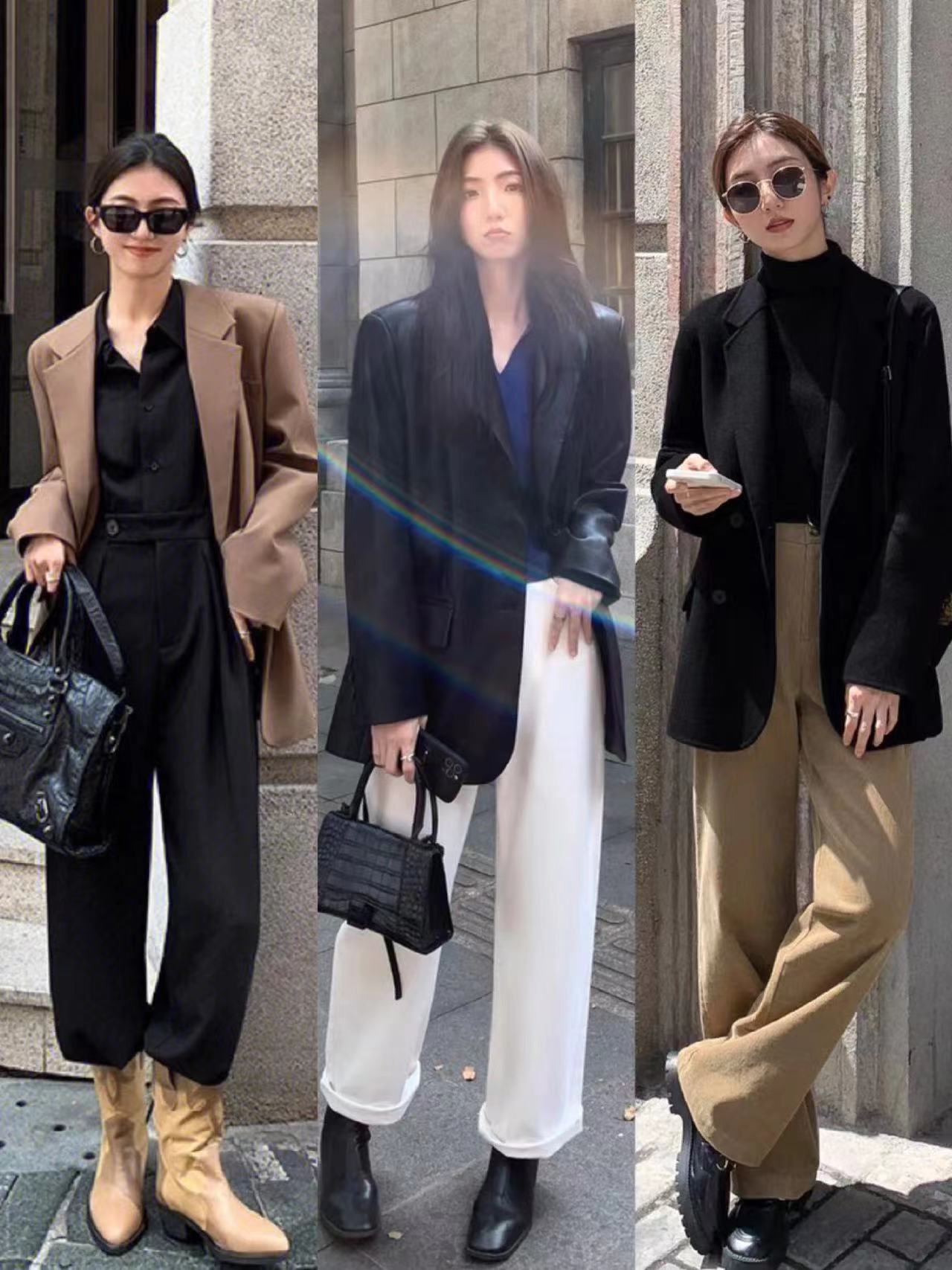 休闲西装的春季搭配图,中长款休闲西装冬天怎么搭配