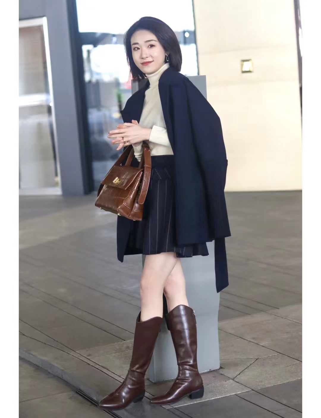 显瘦百搭又好看长筒宽靴,长筒高筒靴显瘦质感好显高