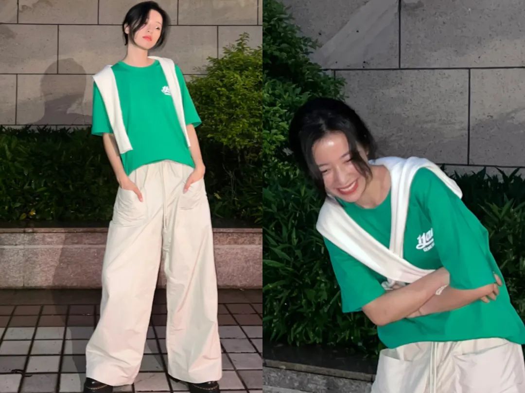 工装风穿搭周雨彤,周雨彤穿搭思路