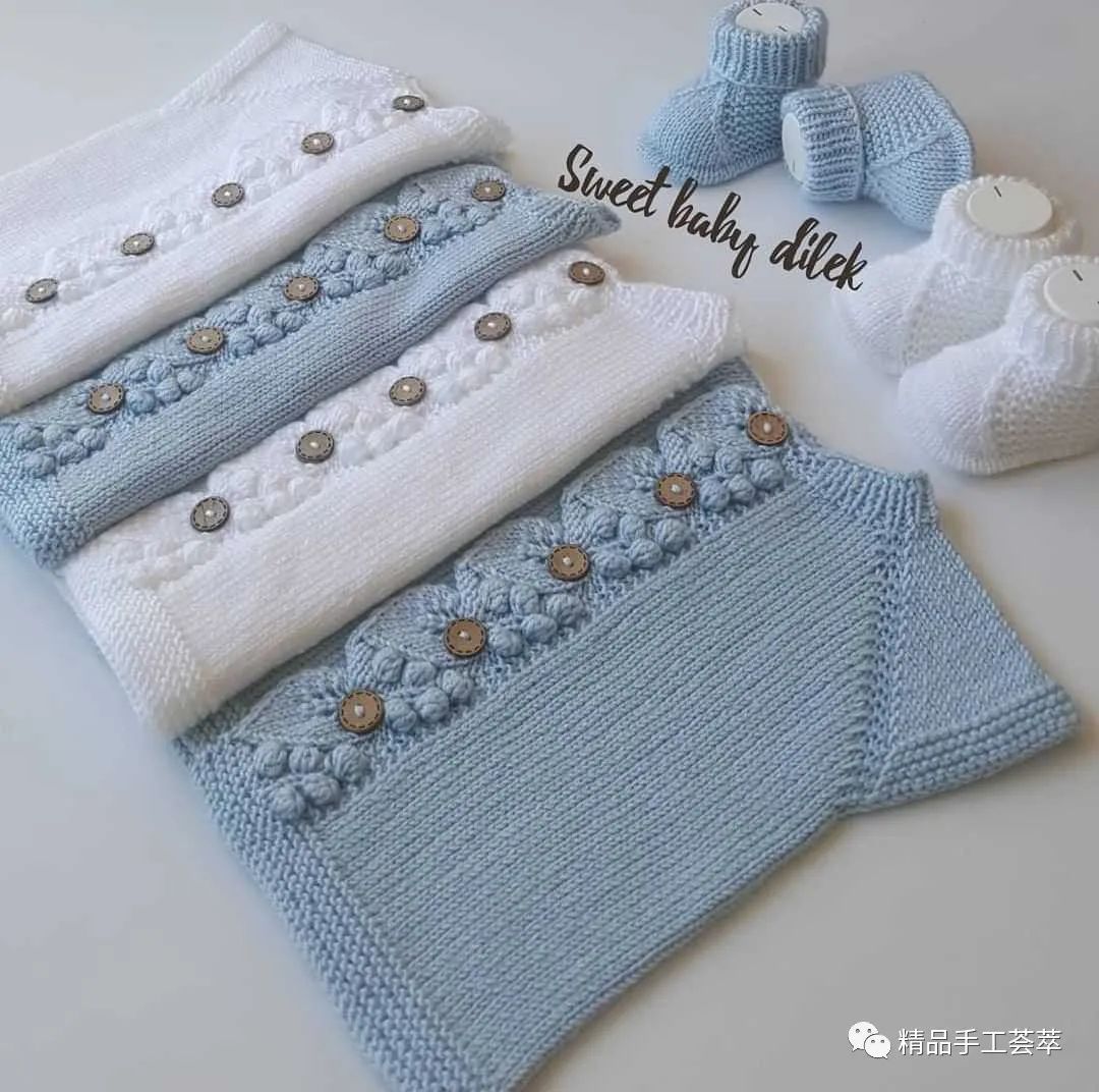 珊瑚绒儿童开衫织法教程,珊瑚绒宝宝开衫从上往下织教程