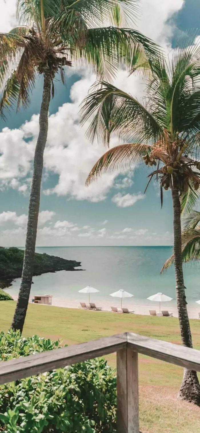 美丽的碧海蓝天壁纸,2018蓝色大海夏天壁纸