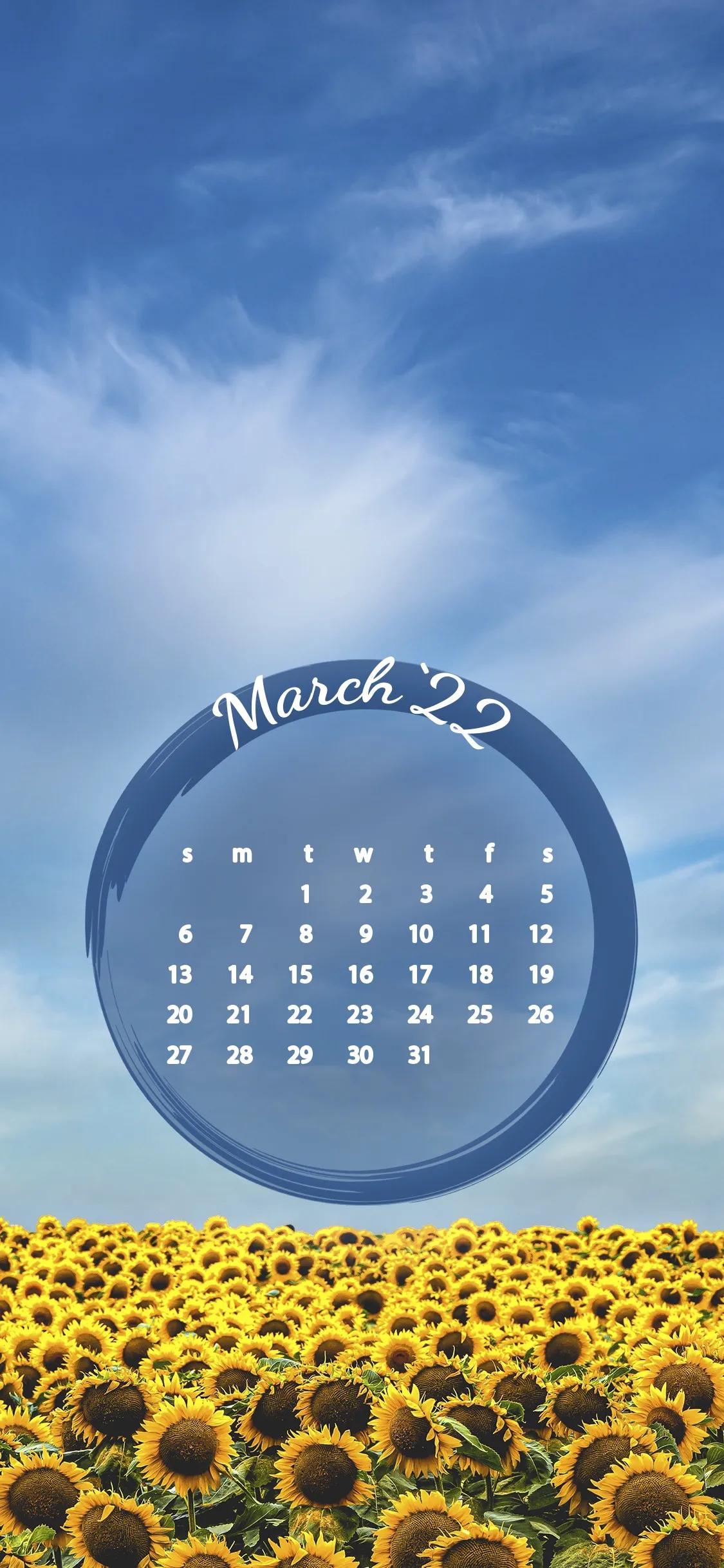 三月日历壁纸电脑,三月日历锁屏