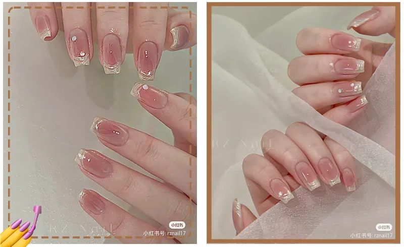 夏日美甲图片清新海底捞,夏日美甲图片清新裸色