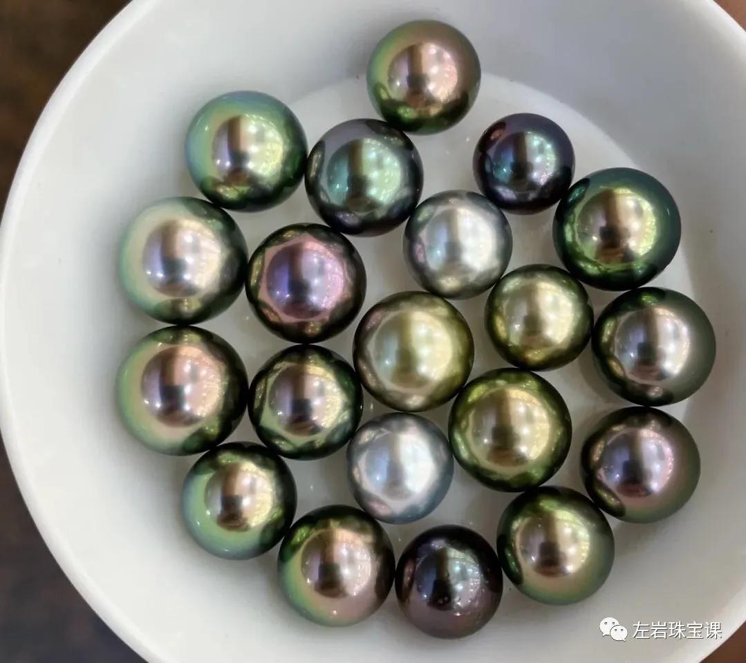 大溪地极强光珍珠鉴赏,优化过的大溪地黑珍珠