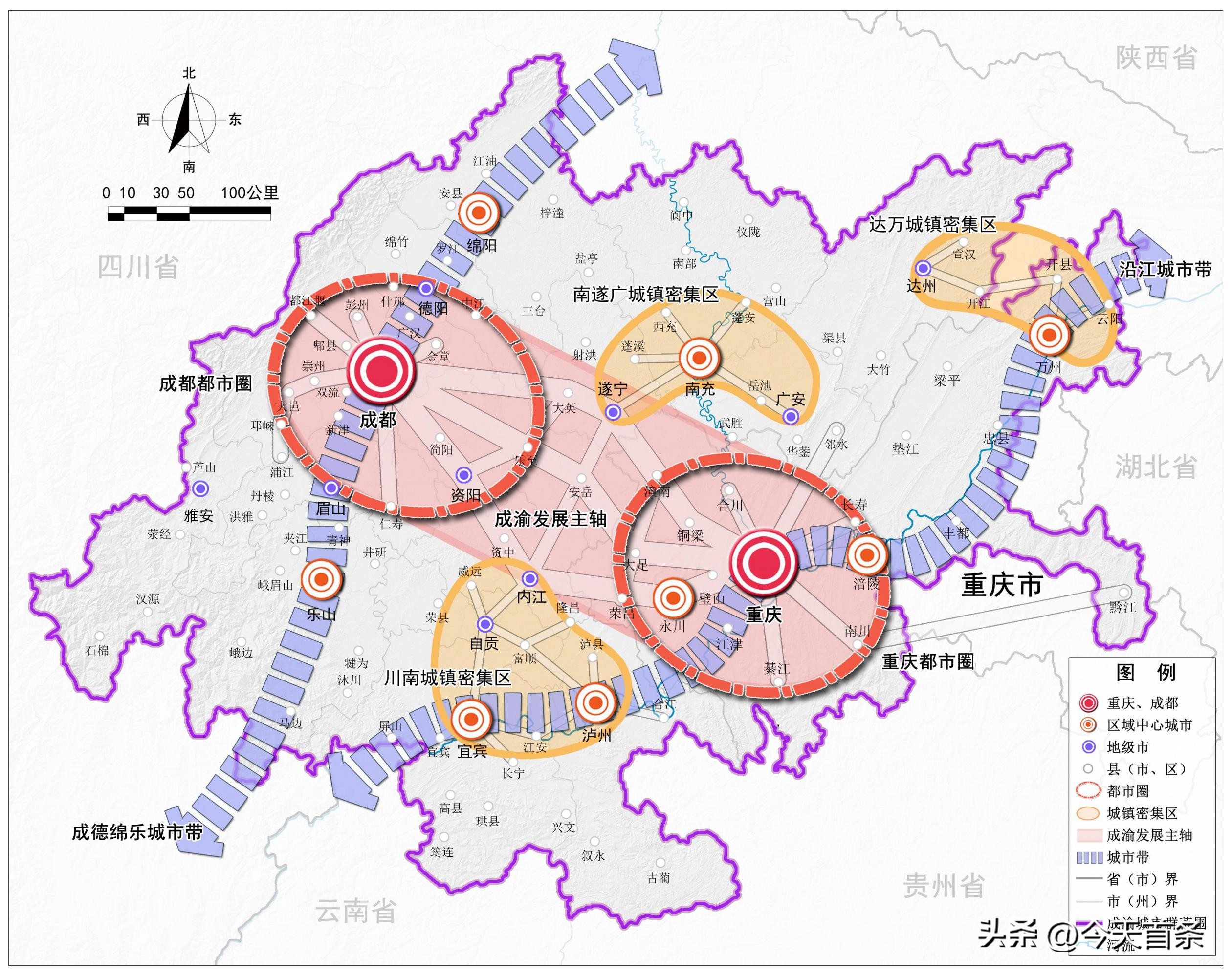 我国城市群的分布现状,城市群分级