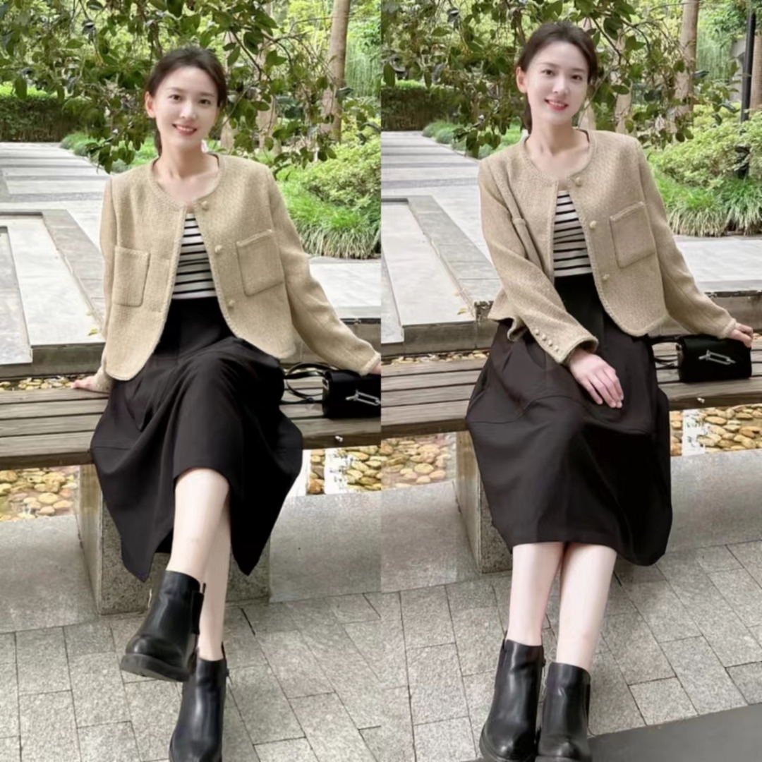 30-40岁洋气外套小香风套装,小香风外套年轻气质搭配