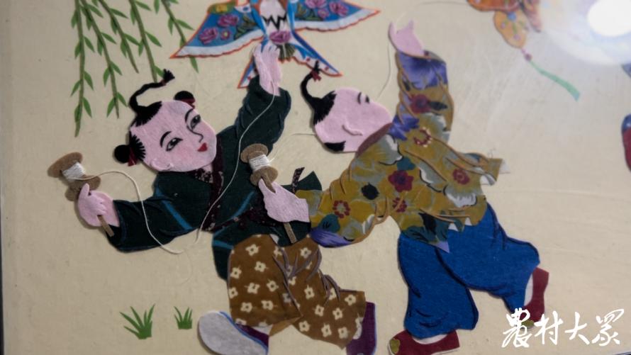 碎布贴画,小碎石头粘贴画