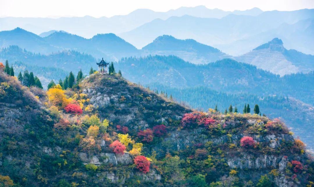 淄博潭溪山秋景,淄博鲁山看红叶最佳地方