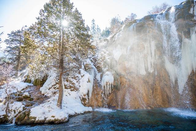 冬日九寨童话世界,九寨沟翠海蓝冰