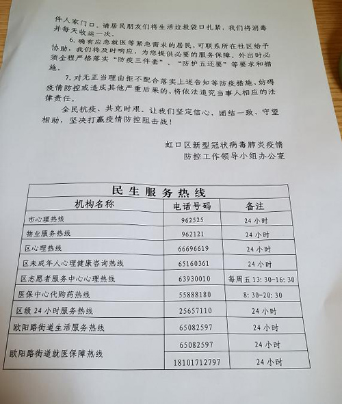 虹口区欧阳路街道电话,虹口区欧阳街道办事处电话