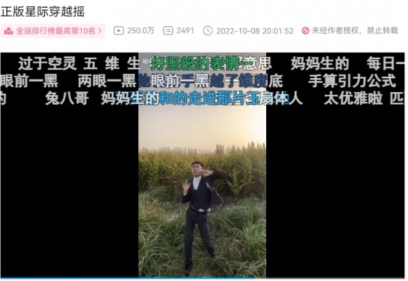 在星际穿越的玉米地摇花手,成了新的互联网荒诞艺术