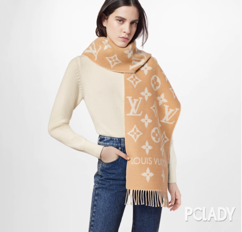 lv围巾女款爆款2024新款红色,2023lv围巾必买经典款