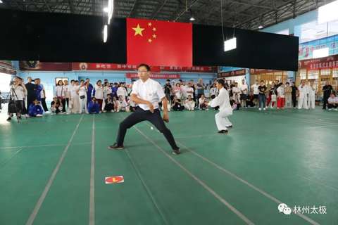 30人陈式太极拳展演,林州市陈氏太极拳